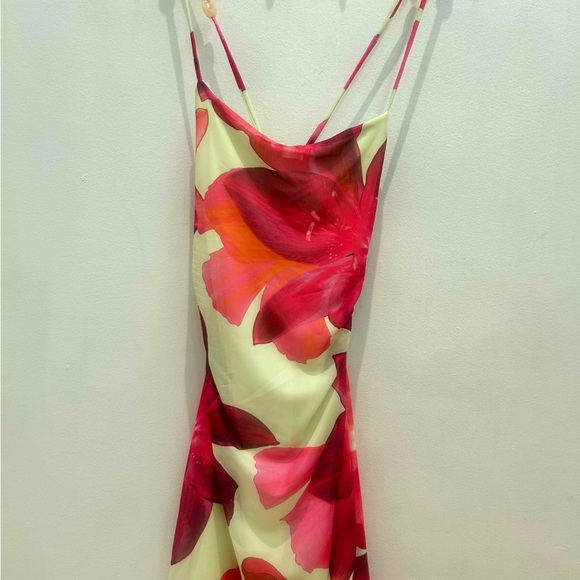 White Fox Boutique Dresses & Skirts - White Fox Boutique Floral Mini Dress - Red and Cream